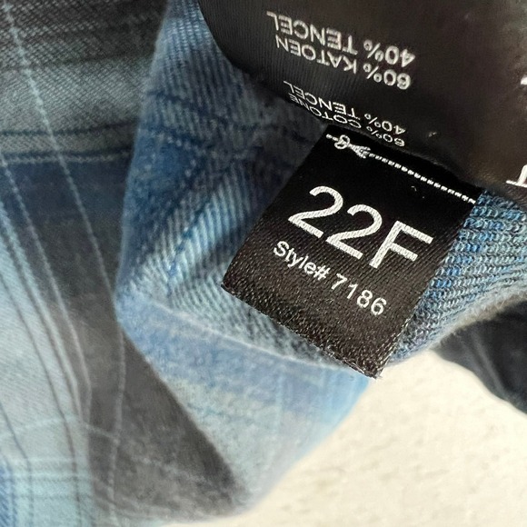 KUHL Mens Plaid Long Sleeve Button Up Shirt 3XL Hiking Outdoor Blue Gray Cotton - Picture 6 of 10